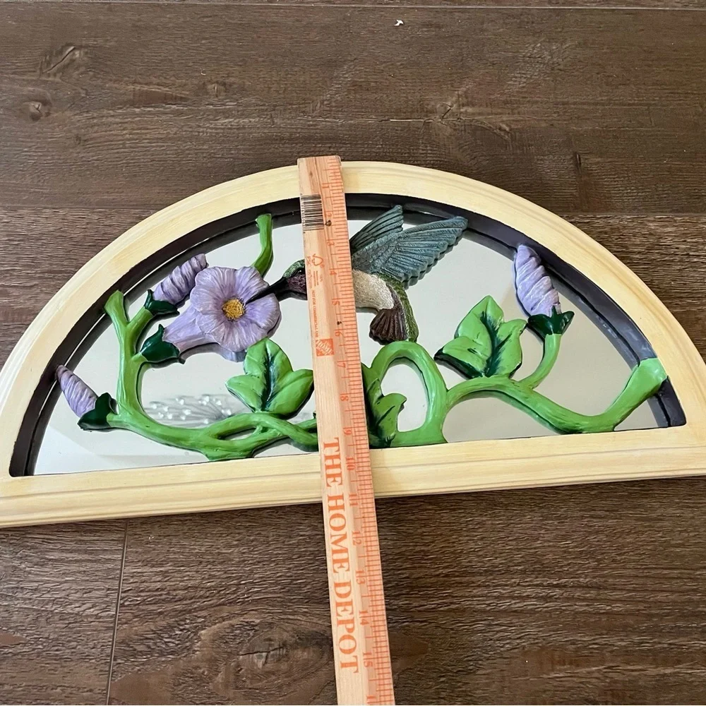 Elegant Hummingbird Wall Decor with Cream and Green Accents